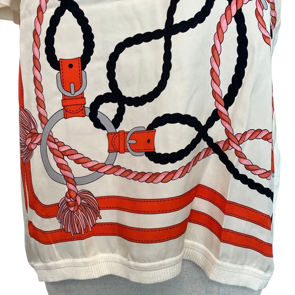 Hermes Twillaine Knit Top Ivory Sweater — view 7