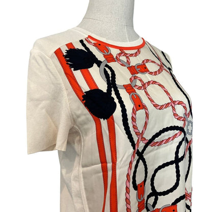 Hermes Twillaine Knit Top Ivory Sweater — view 6