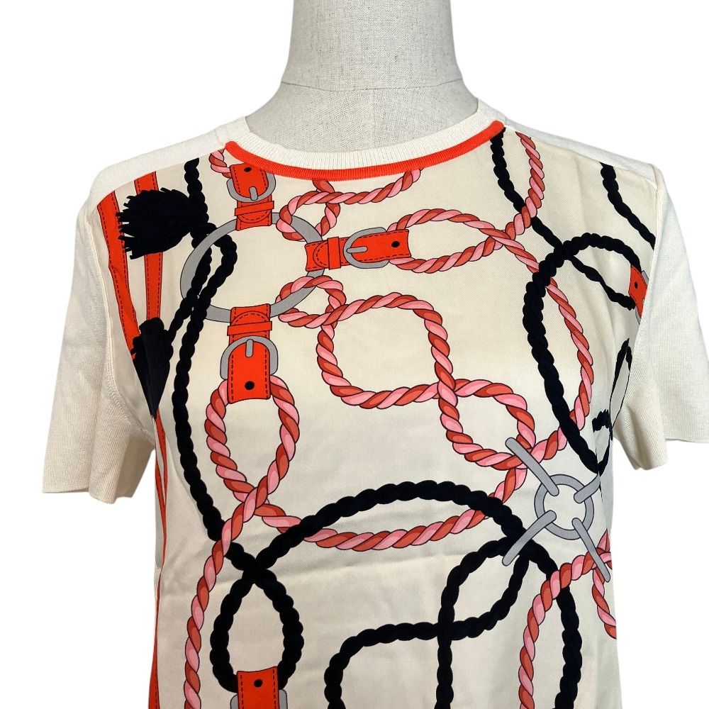 Hermes Twillaine Knit Top Ivory Sweater — view 4