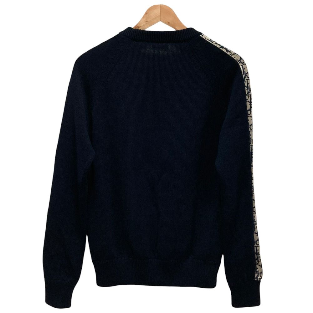 Dior Homme Oblique Cotton Jersey Knit Sweater Navy XS — view 2