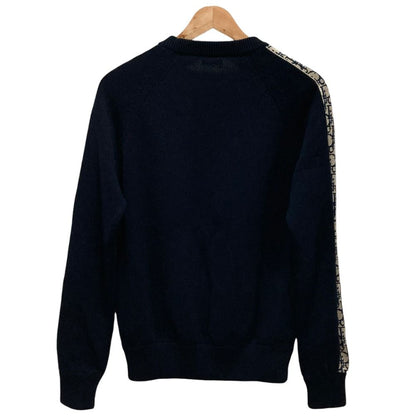 Dior Homme Oblique Cotton Jersey Knit Sweater Navy XS — view 2