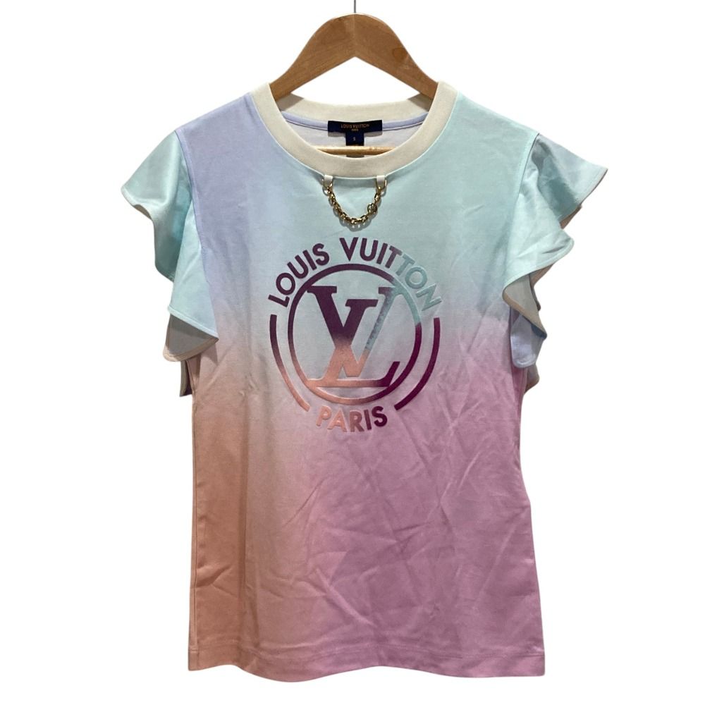 Louis Vuitton Gradient LV Circle T-Shirt Ruffle Sleeve Multicolor S