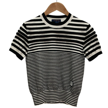 Louis Vuitton Border Wool Blend Knit Sweater Black White S