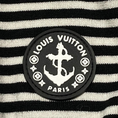 Louis Vuitton Border Wool Blend Knit Sweater Black White S — view 3
