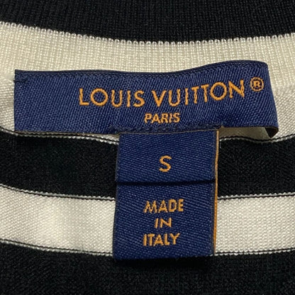 Louis Vuitton Border Wool Blend Knit Sweater Black White S — view 4