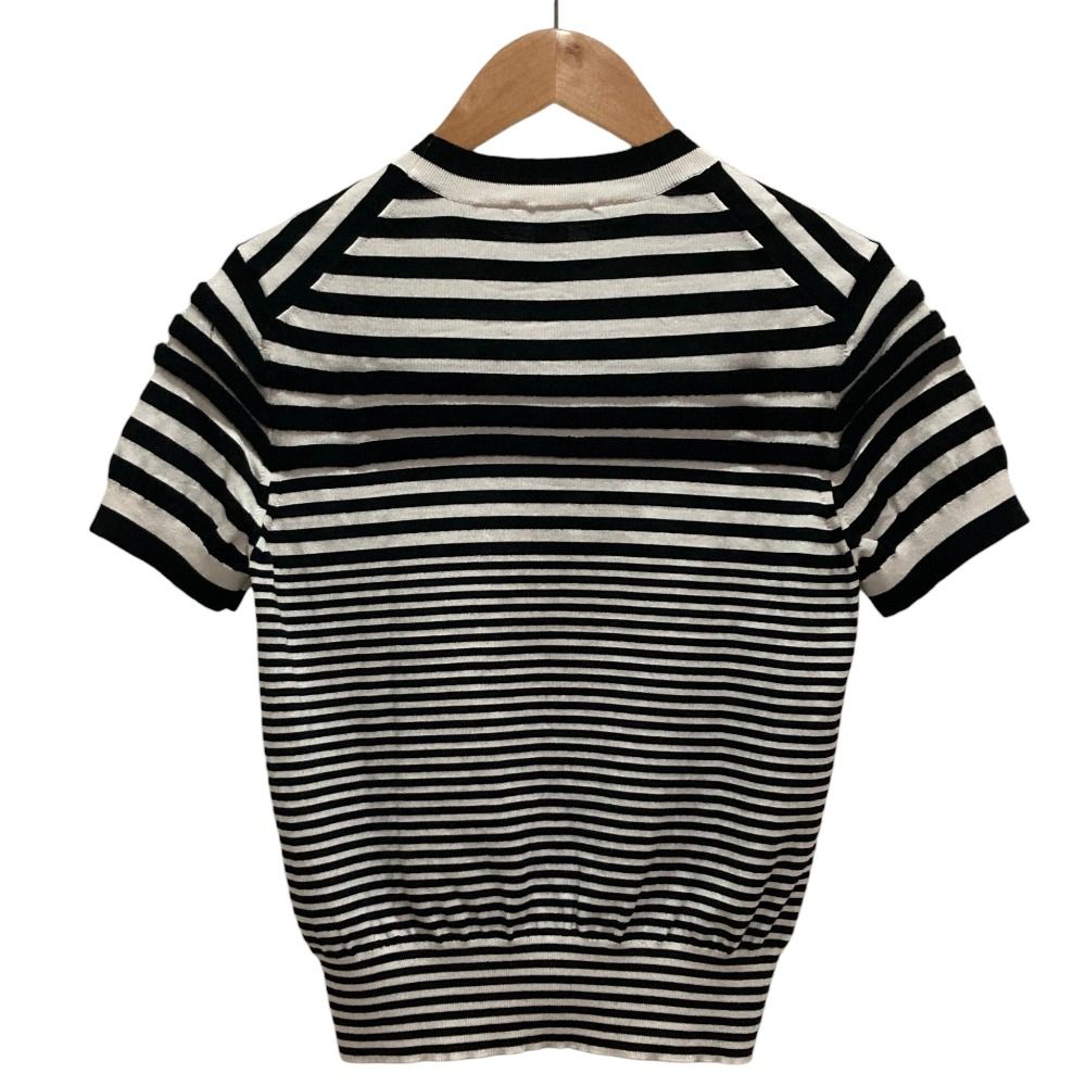Louis Vuitton Border Wool Blend Knit Sweater Black White S — view 2