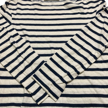 Dior Long Sleeve Border T-Shirt Navy Ivory XS — view 8