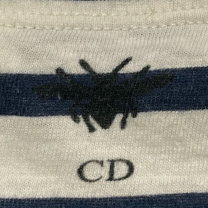 Dior Long Sleeve Border T-Shirt Navy Ivory XS — view 4