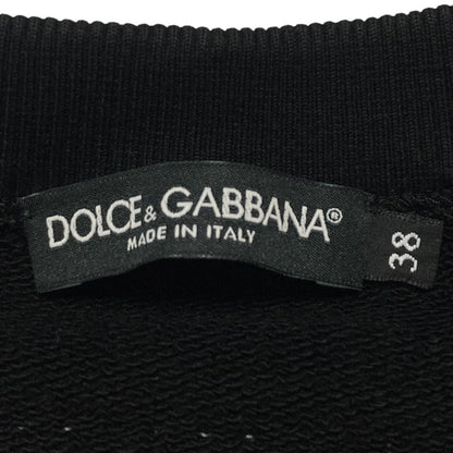 Dolce & Gabbana DG Logo Patch Short Sleeve Sweatshirt Black 38 — view 5