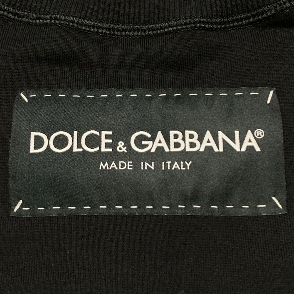 Dolce & Gabbana DG Logo Patch Short Sleeve Sweatshirt Black 38 — view 4