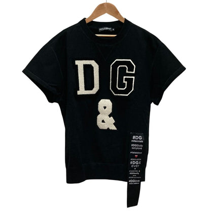 Dolce & Gabbana DG Logo Patch Short Sleeve Sweatshirt Black 38