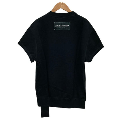 Dolce & Gabbana DG Logo Patch Short Sleeve Sweatshirt Black 38 — view 2