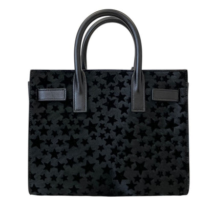 Saint Laurent Paris Calf Hair Sac de Jour Nano Star 2-Way Shoulder Bag Black — view 3