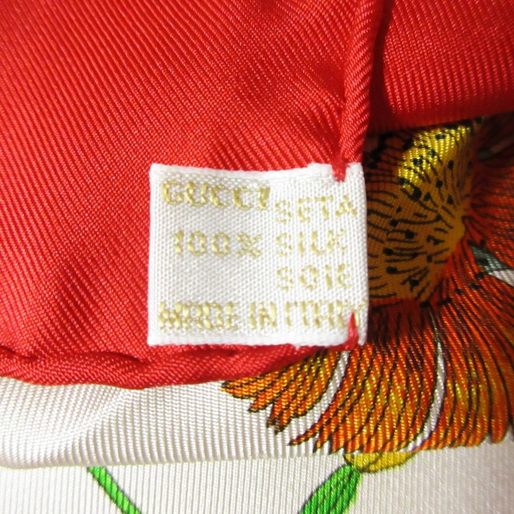 Gucci Flora Print Flower Silk Scarf — view 4