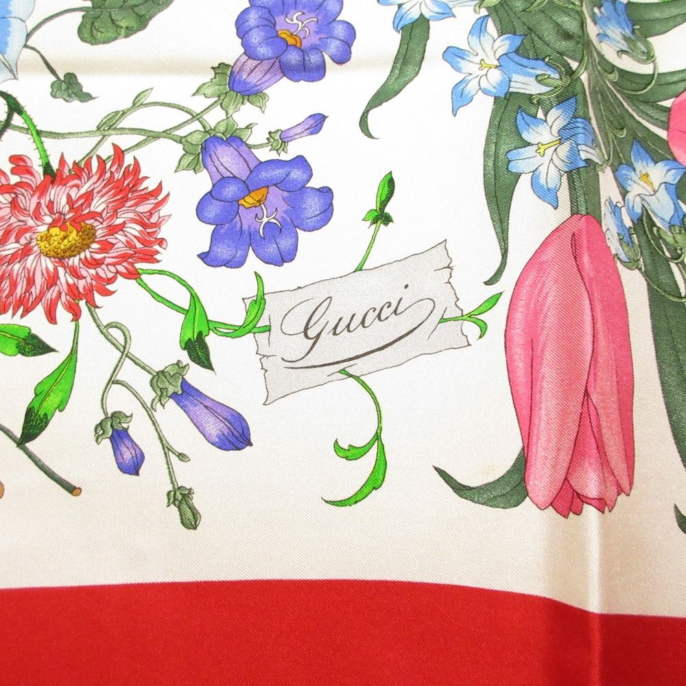 Gucci Flora Print Flower Silk Scarf — view 2