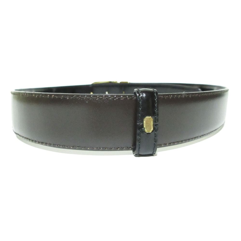 Gucci GG Logo Buckle Reversible Belt Black Brown — view 4