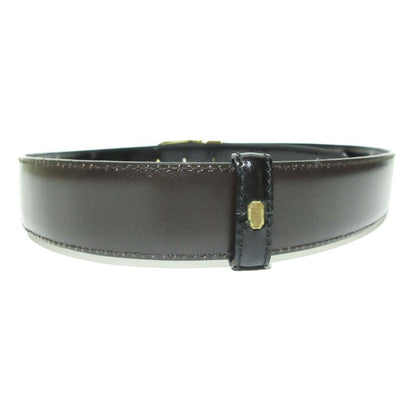 Gucci GG Logo Buckle Reversible Belt Black Brown — view 4