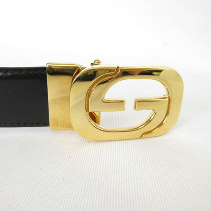 Gucci GG Logo Buckle Reversible Belt Black Brown — view 5