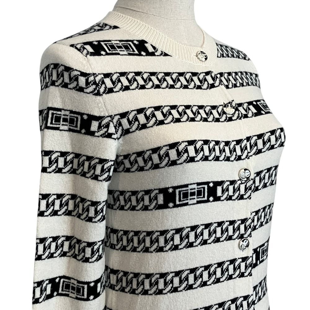 Chanel Chain Jacquard Border Cardigan — view 6