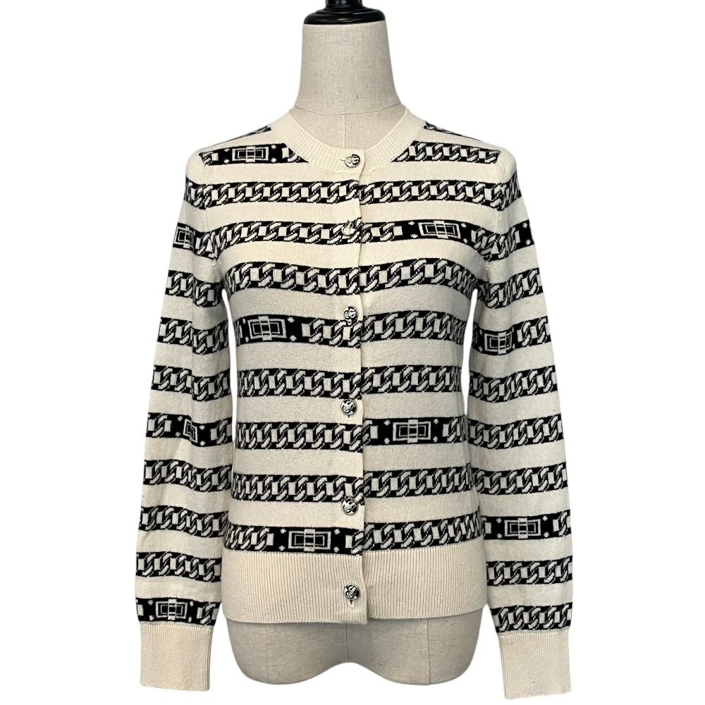 Chanel Chain Jacquard Border Cardigan
