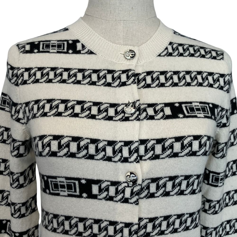 Chanel Chain Jacquard Border Cardigan — view 4