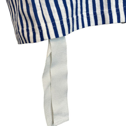 Chanel Striped Side-Shirred Top Blue White — view 7