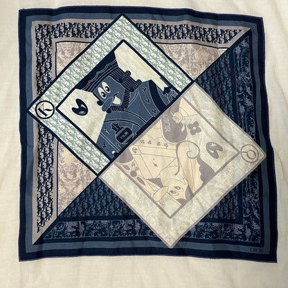 Dior Homme Kenny Schaaf Playing Cards Motif High Gauge Knit Sweater XL Ivory — view 5