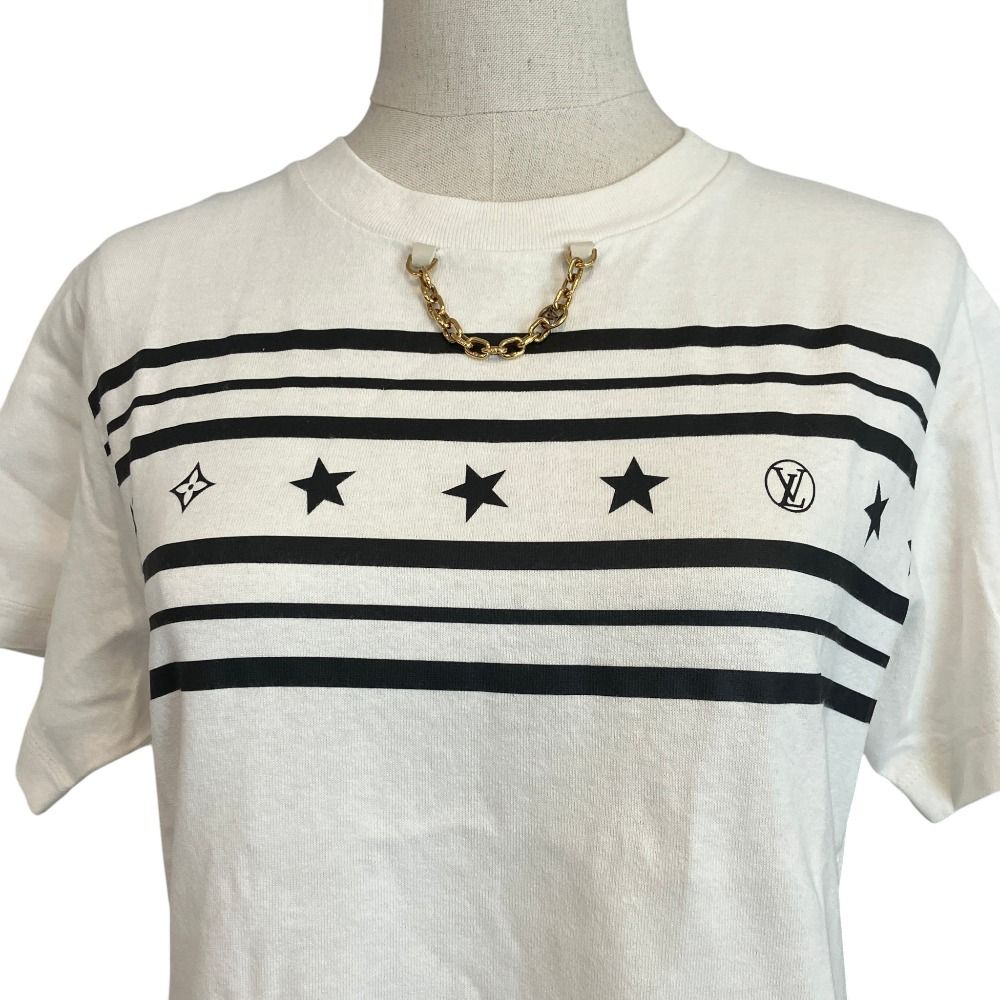 Louis Vuitton LV Summer Star Print Neck Chain T-Shirt White — view 5