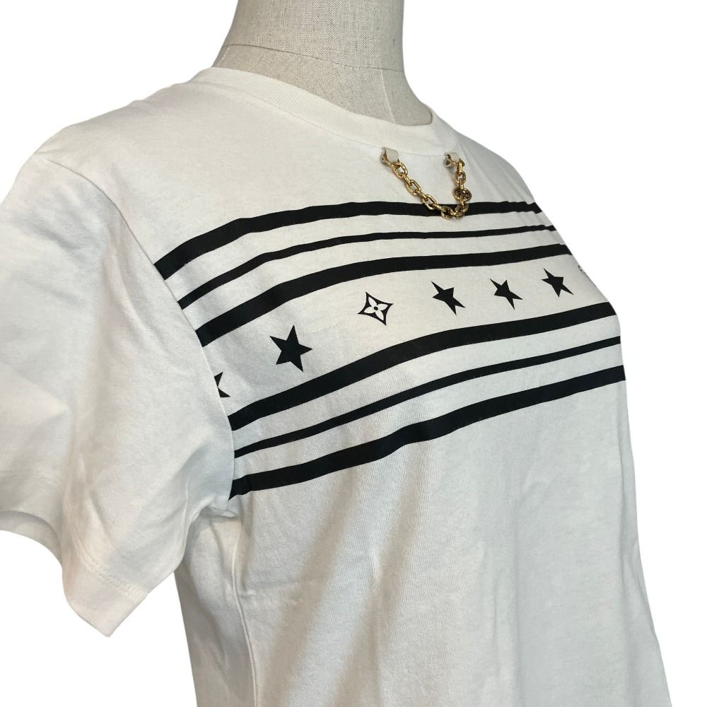 Louis Vuitton LV Summer Star Print Neck Chain T-Shirt White — view 6