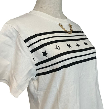 Louis Vuitton LV Summer Star Print Neck Chain T-Shirt White — view 6