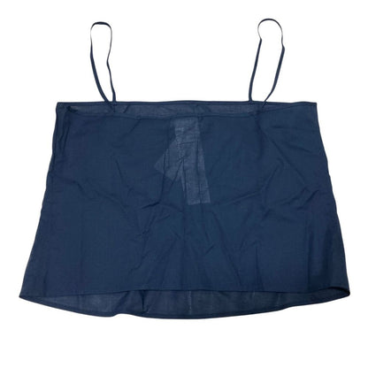 Max Mara Weekend Columba Pure Silk Organdy Shirt Navy 34 — view 6