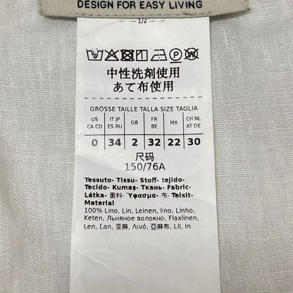 Max Mara 'S Hooded Linen Blouse White Hoodie — view 6