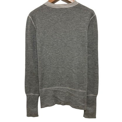 Chanel Half Button Cashmere Silk Knit Top Gray Sweater 42 — view 3