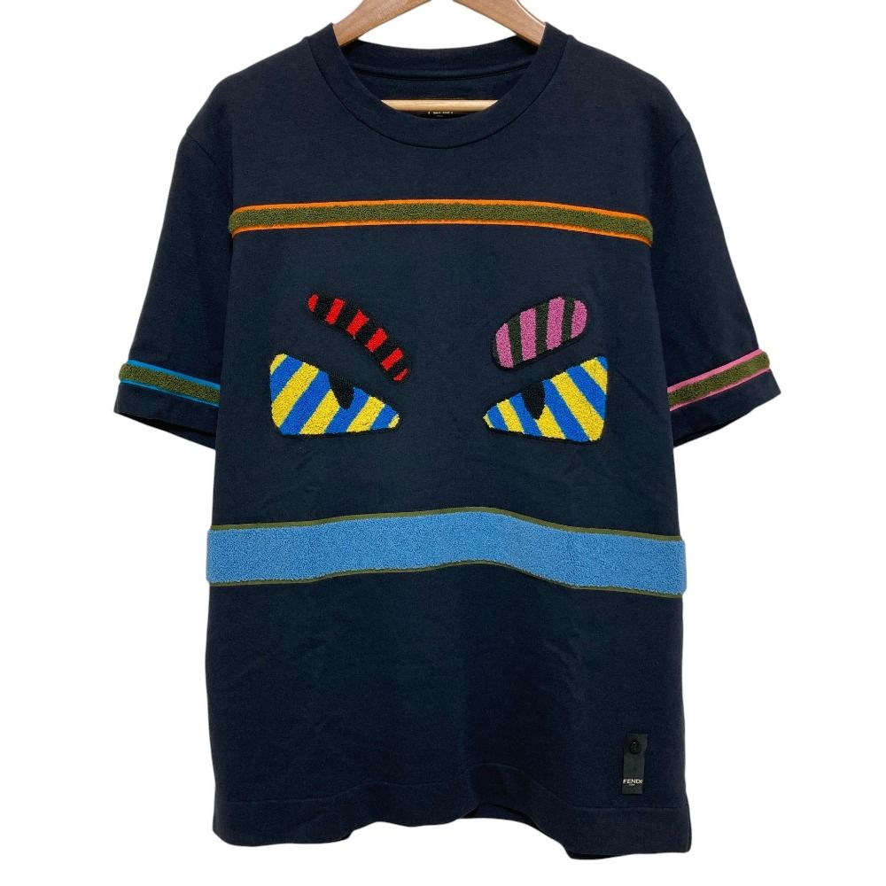 Fendi Bug's Eye Monster Short Sleeve T-Shirt Navy