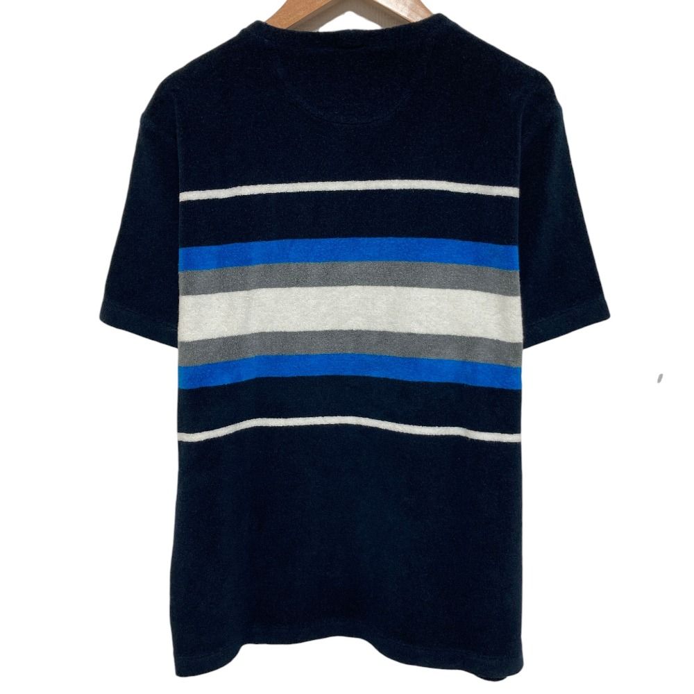 Fendi Flower Patch Pile Fabric Short Sleeve T-Shirt Navy — view 4