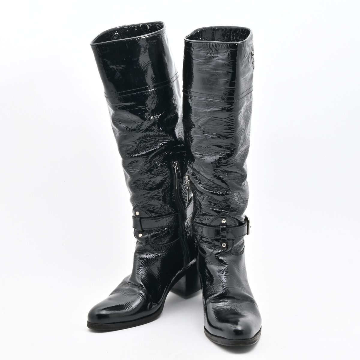 Prada Long Boots Black Leather — view 2