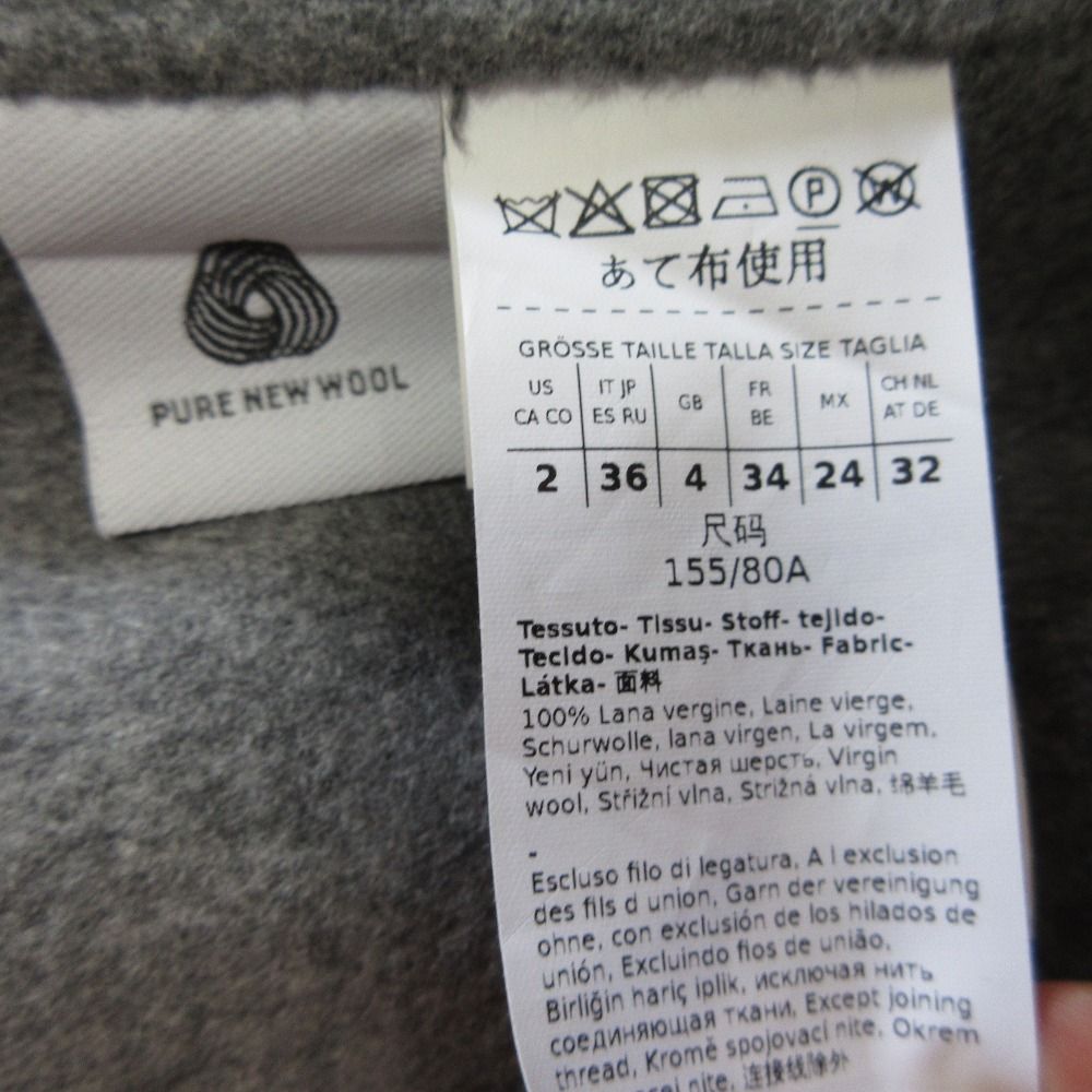 Max Mara 'S Maxmara Cucito a Mano Wool River Coat Gray 36 — view 7