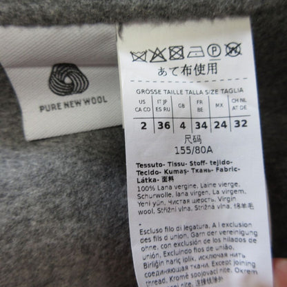 Max Mara 'S Maxmara Cucito a Mano Wool River Coat Gray 36 — view 7