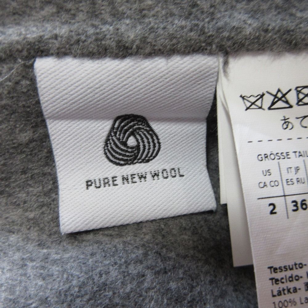 Max Mara 'S Maxmara Cucito a Mano Wool River Coat Gray 36 — view 8
