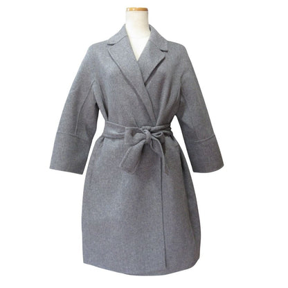 Max Mara 'S Maxmara Cucito a Mano Wool River Coat Gray 36