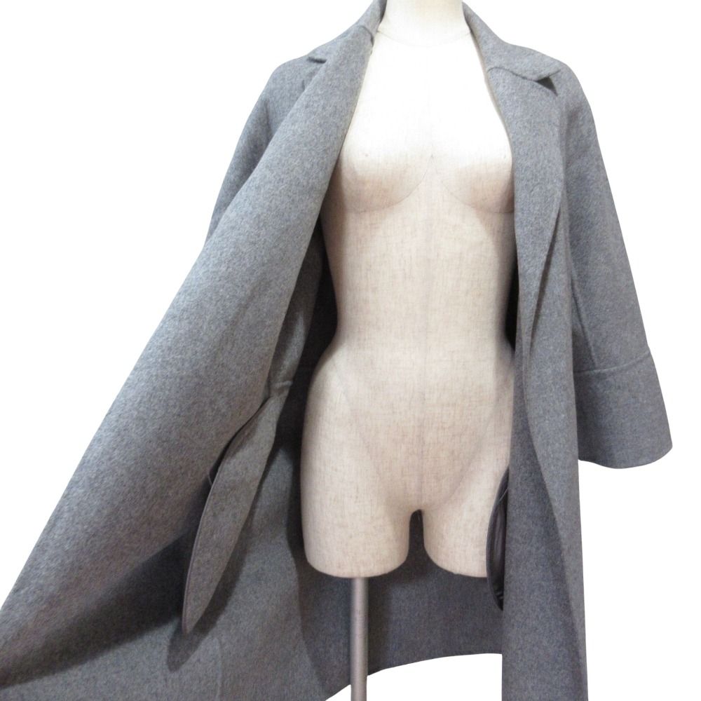 Max Mara 'S Maxmara Cucito a Mano Wool River Coat Gray 36 — view 4