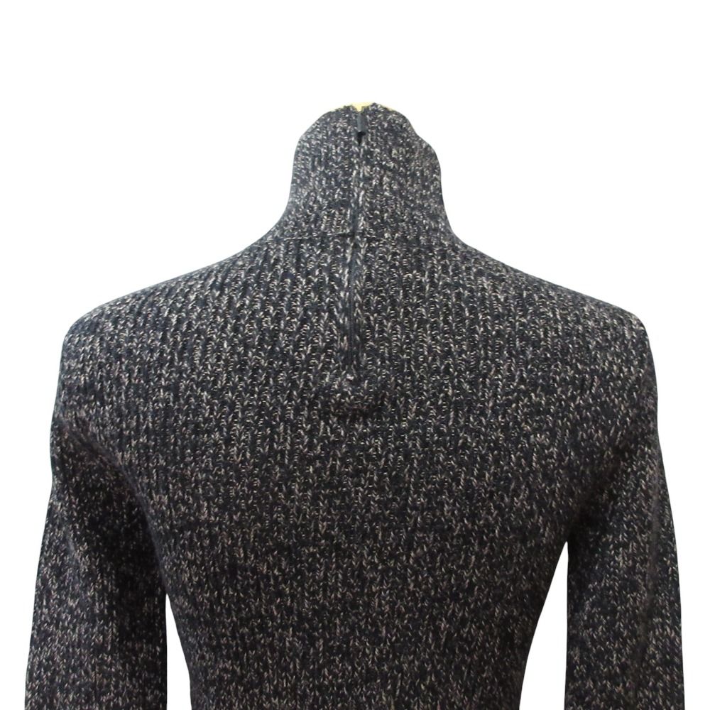 Max Mara Wool Cashmere High Neck Knit Sweater Black M — view 4