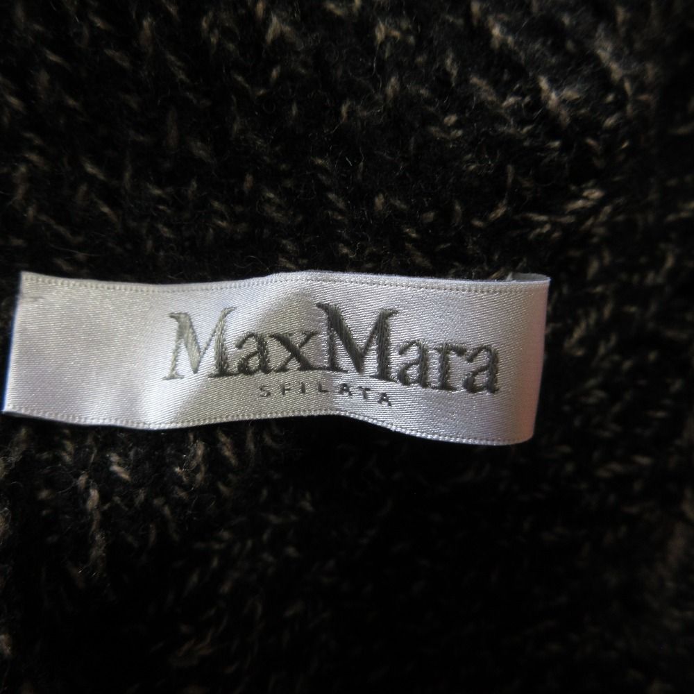 Max Mara Wool Cashmere High Neck Knit Sweater Black M — view 6