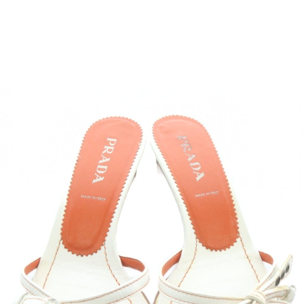 Prada Sandals Leather White — view 4