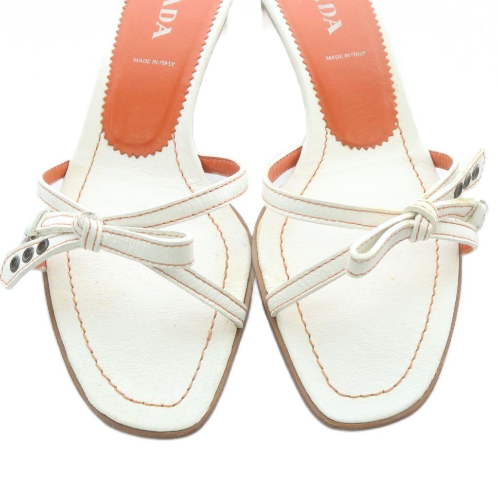 Prada Sandals Leather White — view 3