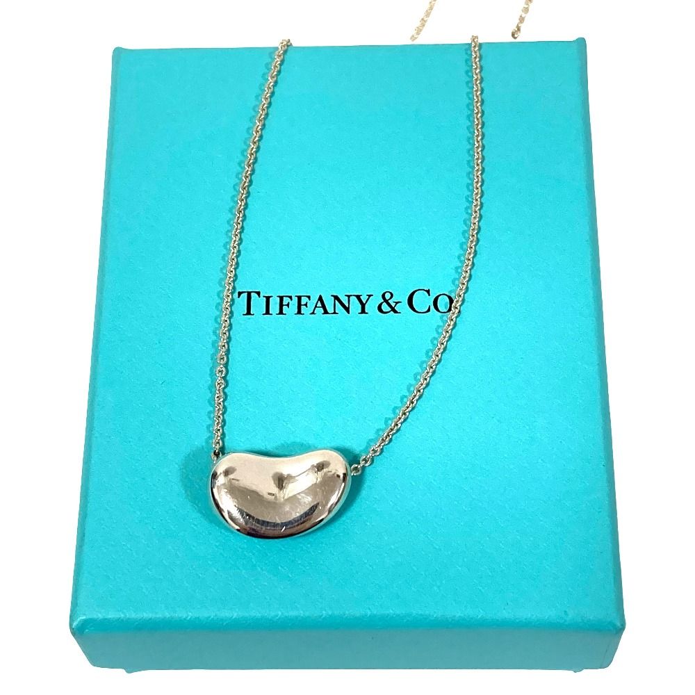 Tiffany & Co Elsa Peretti Bean Chain Necklace 925 Sterling Silver