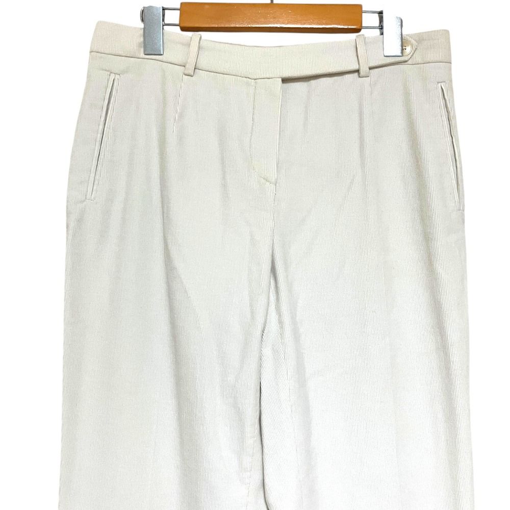 Loro Piana Stretch Thin Corduroy Pants Ivory Jeans — view 3
