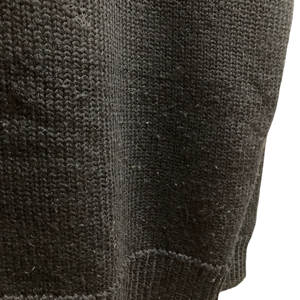 Fendi Logo Intersia Knit Front Wool Sweater Black — view 5