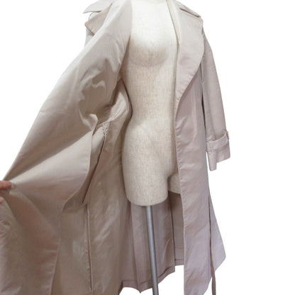Max Mara Studio Back Pleats Belted Coat Light Pink — view 3