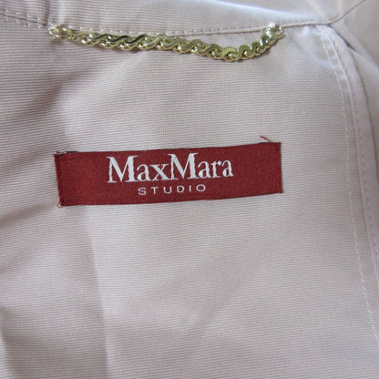 Max Mara Studio Back Pleats Belted Coat Light Pink — view 6